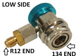 Envirosafe 134a Lowside Thread Down Coupler w/14mm ends Photo - Click to Enlarge