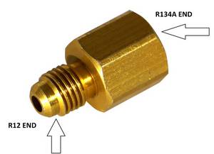 Envirosafe 134a to R12 Tank Adapter Photo - Click to Enlarge