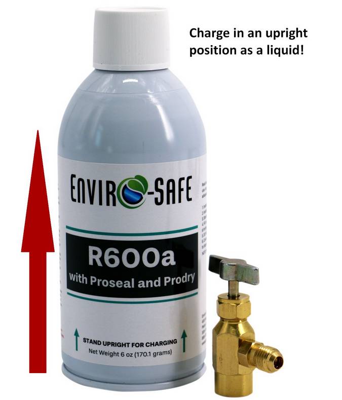 Enviro-Safe R-600 6 oz can with gauge kit #8055 r600 R-600 Refrigerant 